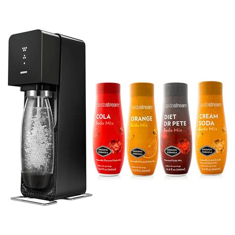 SodaStream Source Home Maker Starter Kit with Variety Pack Soda Flavors-1101059010 - The Home Depot