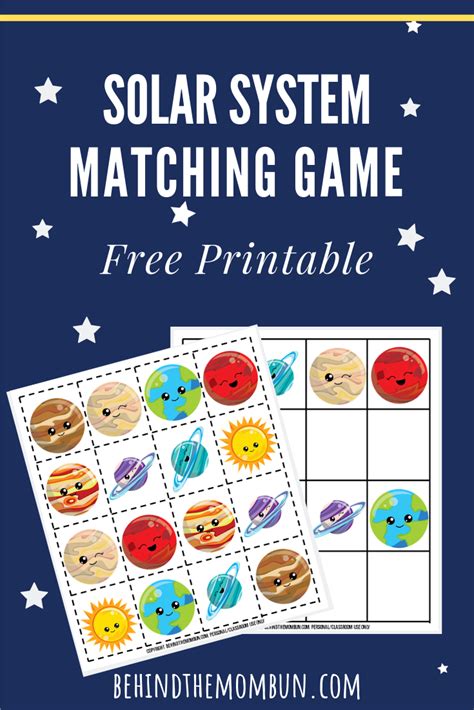 Matching Games for Kids: Solar System