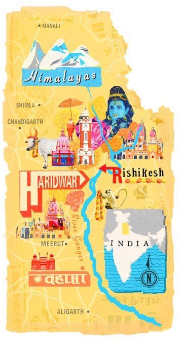 Haridwar | Illustrated map, Europe travel, Travel maps