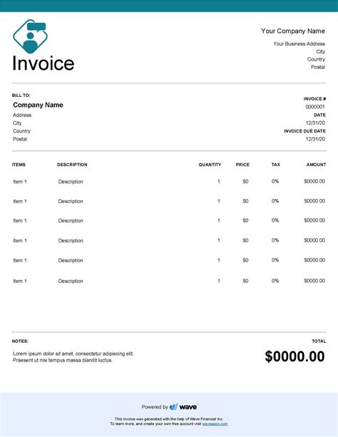 Free Invoice Templates - Excel, Word, PDF, & More