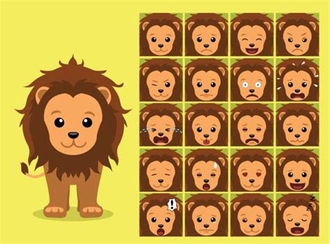 630+ Lion Emoji Vector Stock Illustrations, Royalty-Free Vector ...