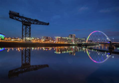 Finnieston Bridge Night View Photograph by Nigel Forster - Pixels