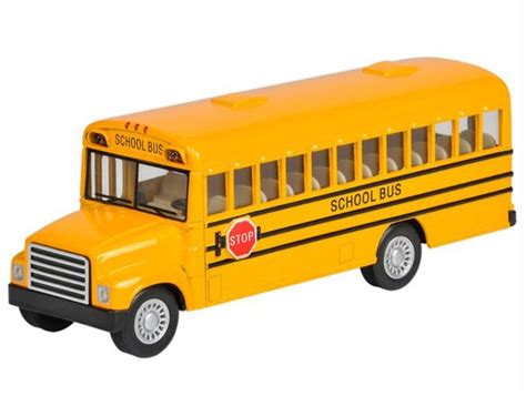 Yellow School Metal Bus Diecast Pull Back Drives 5" Kids Fun Action Car Toy Gift | Toy school ...