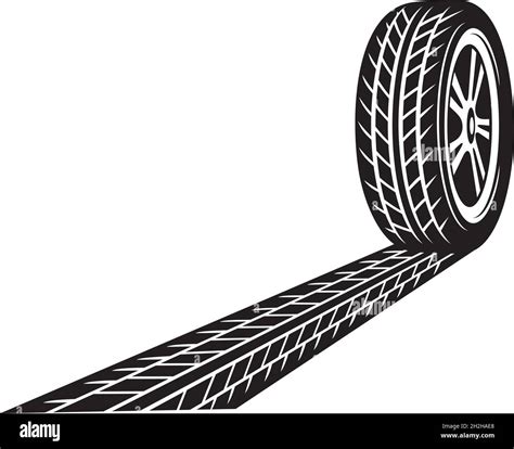 Tire and Track vector illustration Stock Vector Image & Art - Alamy