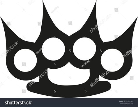 Brass Knuckles Spikes Stock Vector (Royalty Free) 495201565 | Shutterstock