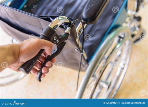 Brake of wheelchair stock image. Image of vehicle, metal - 125350421