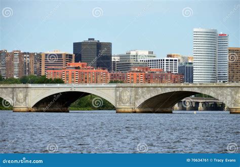 Arlington VA Skyline with Arlington Memorial Bridge Editorial Photo ...