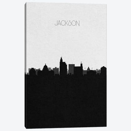 Jackson, Michigan Map Canvas Wall Art by Ayse Deniz Akerman | iCanvas