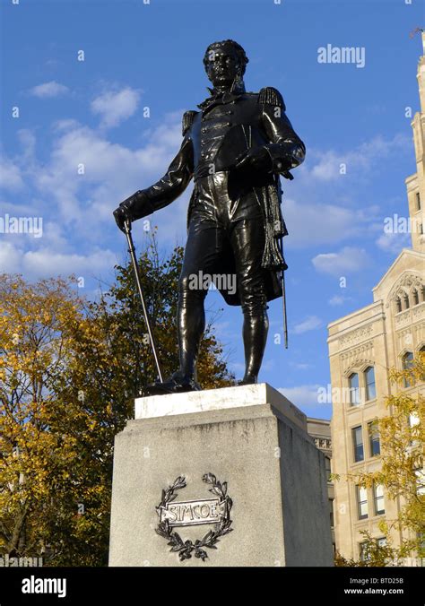 Statue of Sir John Graves Simcoe, founder of Toronto Stock Photo - Alamy