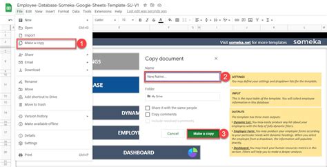 Employee Database Google Sheets HR Database Template Human Resources Spreadsheet - Etsy