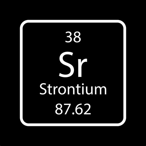 Strontium symbol. Chemical element of the periodic table. Vector ...