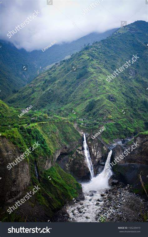 Ecuador Waterfall Agoyan Agoyan Waterfall Ecuador Stock Photo 155229419 ...