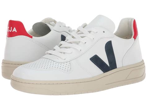 Veja V-10 (black/white Leather) Athletic Shoes for Men - Lyst