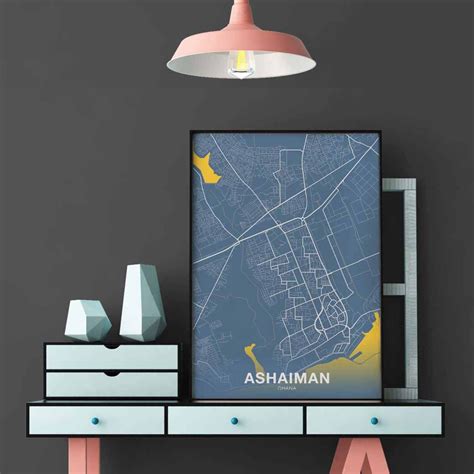 ASHAIMAN Ghana Map Poster Color Hometown City Print Modern - Etsy