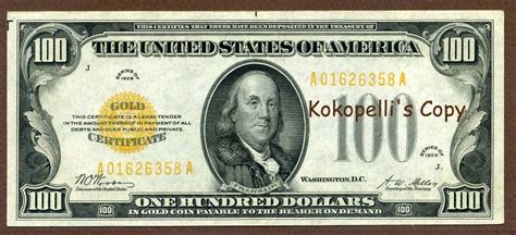 1928 100 Dollar Gold Certificate Free Shipping MUST READ - Etsy