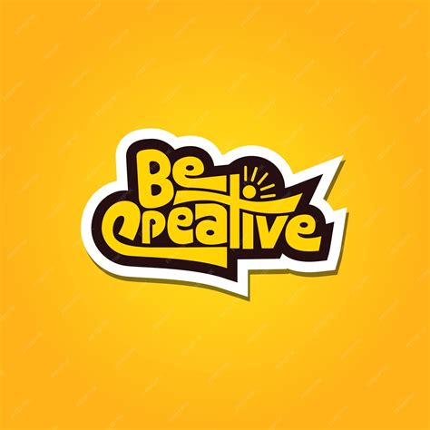 Premium Vector | Be Creative Typography Logo Design. Typography word think with creative word