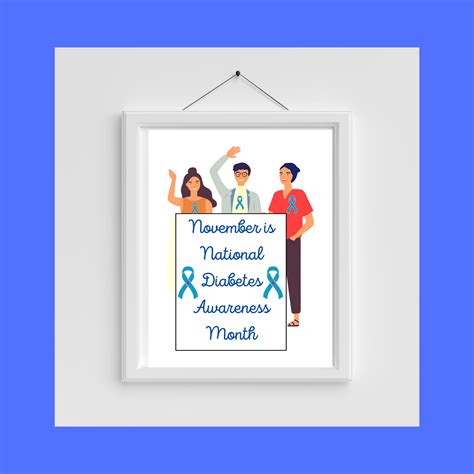 Diabetes Art Print for Awareness, November National Diabetes Month, 8.5 ...