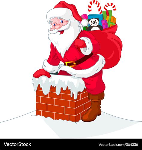 Santa Chimney Clip Art