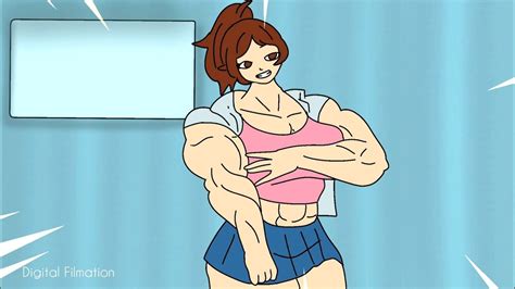 Female Muscle Growth Animation - Body Transformation - Cute girl ...