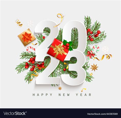 Happy new year 2023 banner Royalty Free Vector Image