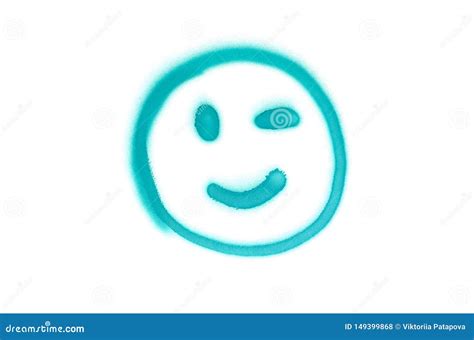 Graffiti Smile Sign Sprayed on White Isolated Background Stock Photo ...