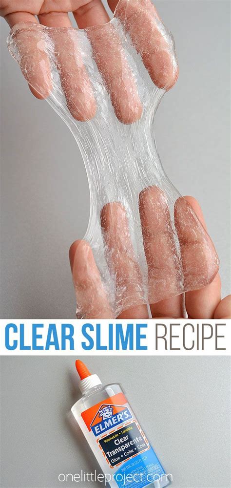 Clear Slime | How to Make Clear Slime - One Little Project in 2020 ...