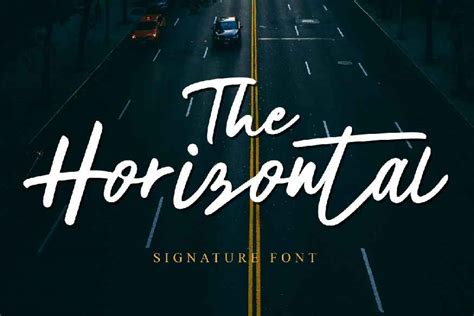 The Horizontal Font - Dfonts