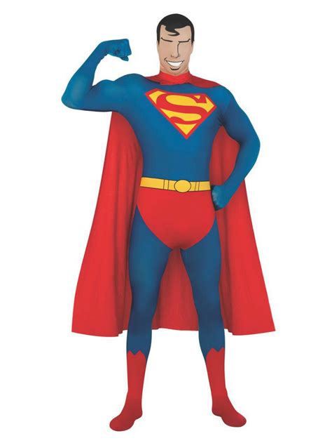 Superman Second Skin Adult Costume - DC Comics — Costume Super Center