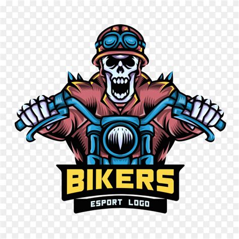 Skull Bikers Logo design on transparent background ONG - Similar PNG