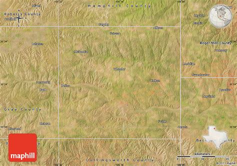 Satellite Map of Wheeler County