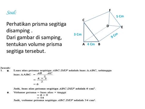 contoh soal prisma segitiga dan jawabannya Soal limas segitiga : limas segitiga rumus volume ...