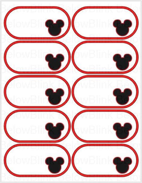 Mickey Mouse Free Printable Gift Tags