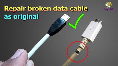 How to repair broken data cable | repair original charging cable - YouTube