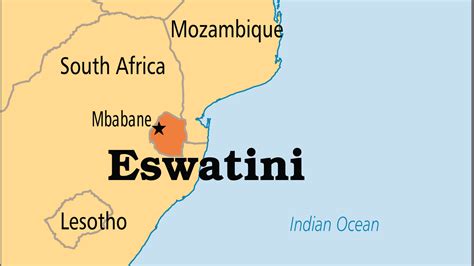 Where Is Eswatini Map - Image to u