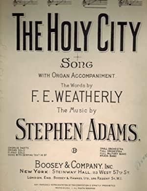 Fred E. Weatherly – The Holy City Lyrics | Genius Lyrics