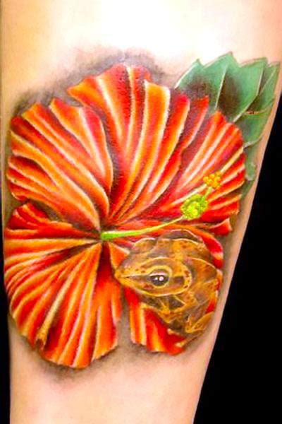 Coqui Frog In Flower Tattoo Idea