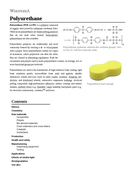 Polyurethane | Polyurethane | Polymer Chemistry