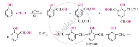 Phenol and formaldehyde undergo condensation to give a polymar (A ...