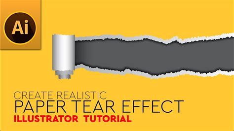 Illustrator Tutorial — Create Realistic Paper Tear Effect - YouTube