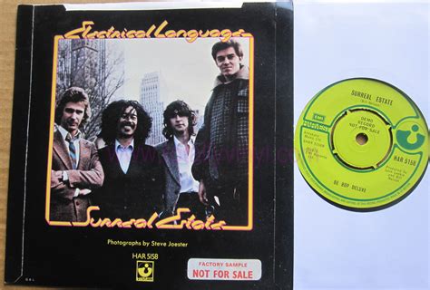 Totally Vinyl Records || Be-Bop Deluxe - Electrical language 7 inch Picture Cover Promotional Issue