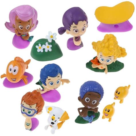 Set of 10 Figures for Inspired Bubble Guppies Deluxe Party, Birthday, Gift and Decorations ...