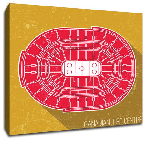 Ottawa Senators NHL Seating Map Canvas 20"x20" - Contemporary - Prints ...