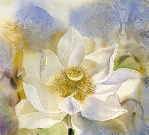 White Lotus Flower Painting at PaintingValley.com | Explore collection of White Lotus Flower ...