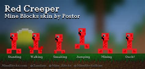 Mine Blocks - "Red Creeper" skin by Postor