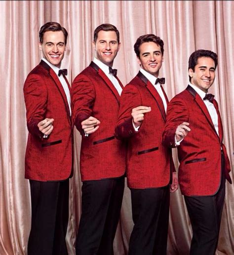 The Cast of Jersey Boys (left to right) Erich Bergen as Bob Gaudio ...