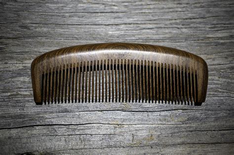 Handmade Medium Tooth Brown Sandalwood Beard Comb