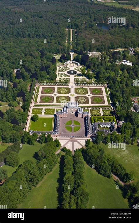 The Netherlands, Apeldoorn, Royal Palace Het Loo. Museum and gardens. Aerial Stock Photo - Alamy