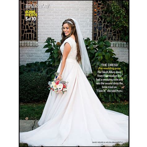 Exclusive Photos From Jessa Duggar & Ben Seewald's Wedding! | Pink wedding gowns, Short sleeve ...