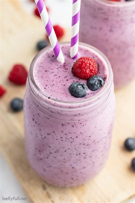 Luscious Blueberry Smoothie Recipe - Belly Full