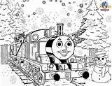 Thomas The Train Christmas Coloring Pages sketch template